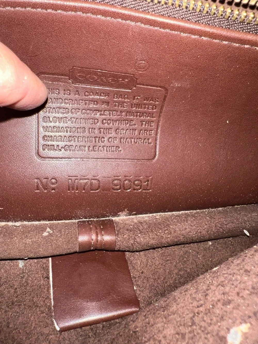 Coach Men’s Dark Brown Leather Messenger Crossbody